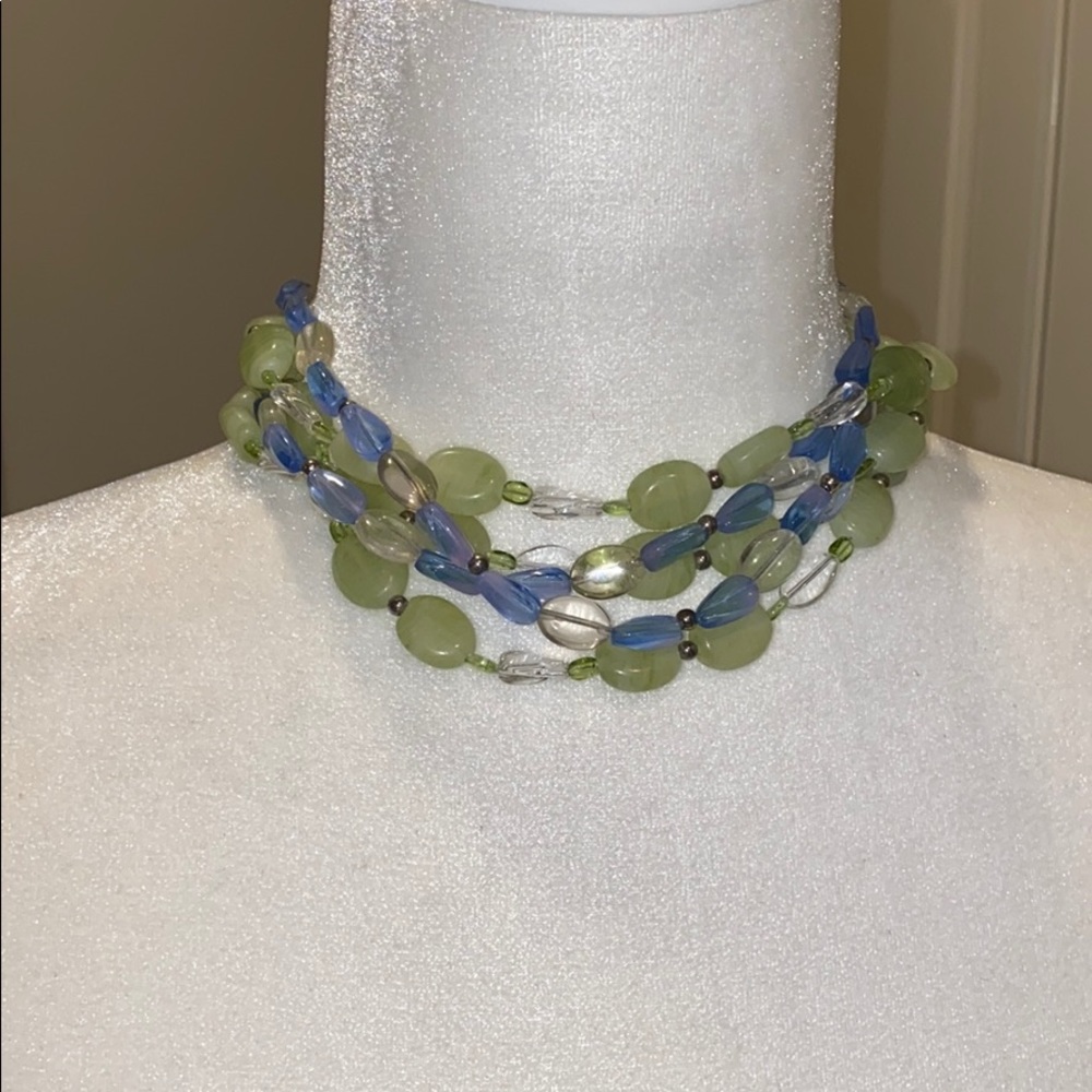 Beaded choker necklace